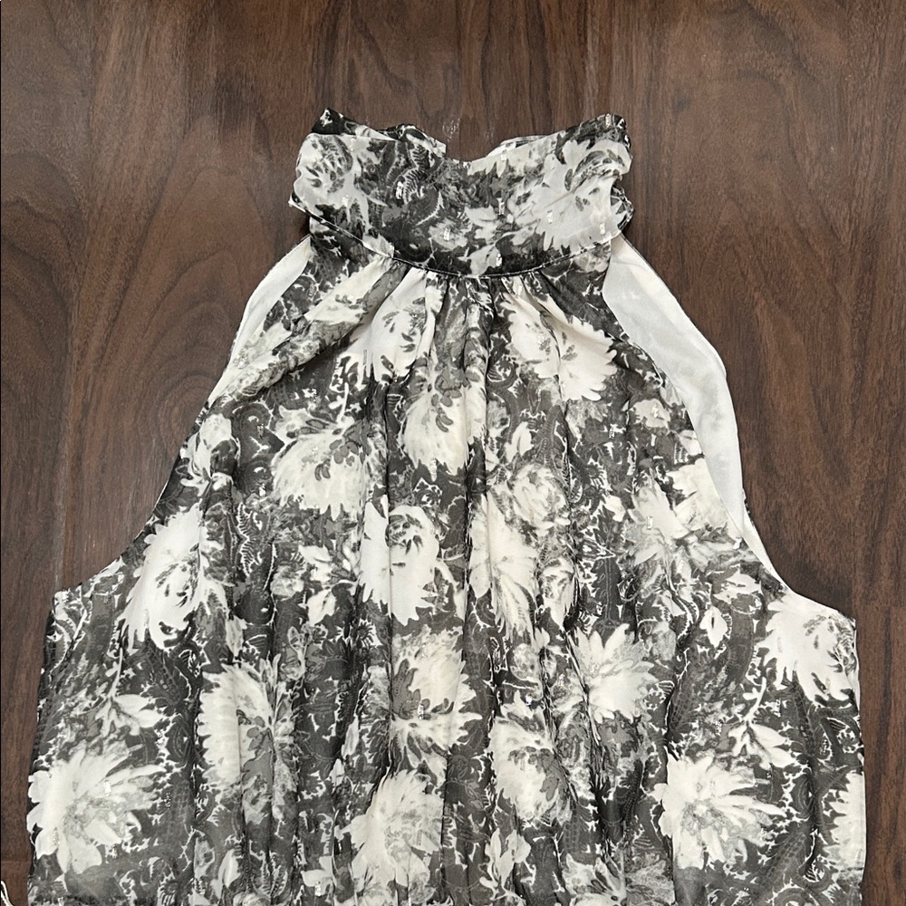 Talbots Fit and Flare Floral Scroll Dress - Picture 4 of 12